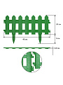 Забор декоративный пластмасса, Мастер сад, Палисадник, 30х190 см, зеленый - фото 4