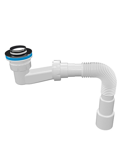 Сифон для душевого поддона, с выпуском, Click-cluck, Aquanova, 1650