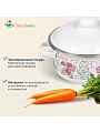 Кастрюля эмалированная сталь, 3 л, крышка сталь, цилиндрическая, СтальЭмаль, Мозаика белоснежная, 1RB201M, индукция - фото 3