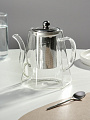 Чайник заварочный стекло, металл, 1 л, с ситечком, B050185 - фото 2