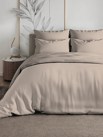 Постельное белье евро, простыня 180х200х25 см, 2 наволочки 50х70 см, пододеяльник 200х215 см, простыня на резинке, Silvano, поплин, Витаж