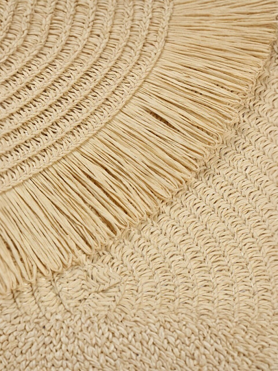 Салфетка сервировочная полимер, 38 см, круглая, бахрома, Y4-9666