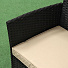 Мебель садовая Green Days, Эльмира, черная, стол, 190х90х75 см, 6 кресел, подушка бежевая, 120 кг, J-2022 - фото 4