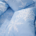 Постельное белье евро, простыня 220х240 см, 2 наволочки 70х70 см, пододеяльник 200х220 см, Ночь нежна, поплин, Снежный кристалл 9816-1+9811 - фото 3