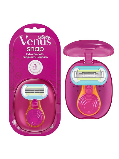 Станок для бритья Venus, Snap Embrace, для женщин, 5 лезвий, 1 сменная кассета, 0050001339