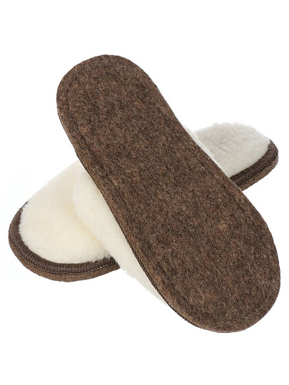 Тапки для женщин, шерсть, белые, р. 37-38, закрытые, ТМ001