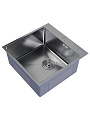 Мойка кухонная врезная, Mixline, Pro, нержавеющая сталь, 500х500х200 мм, 3 мм, выпуск 3 1/2, с сифоном, сатин - фото 4