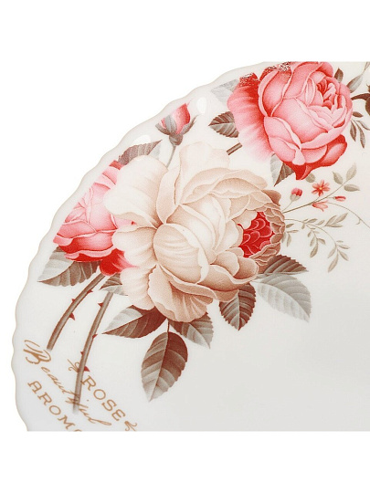 Тарелка обеденная, стеклокерамика, 24 см, круглая, Шарм, LHP95