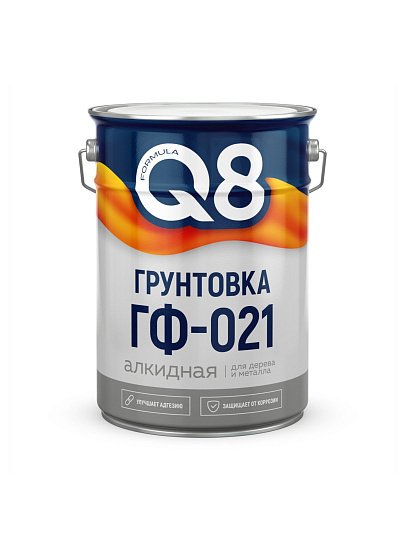 Грунтовка алкидная, Formula Q8, ГФ-021, для внутренних и наружных работ, красно-коричневая, 10 кг