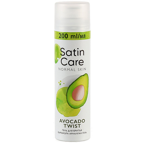 Гель для бритья женский, Satin Care, Avocado Twist, Увлажняющий, 200 мл, 50012075