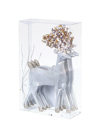 Елочное украшение Олень, 3 шт, белое, 14.5 см, SYQD-0122014