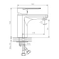 Смеситель для раковины, Decoroom, с картриджем, хром, DR72011 - фото 3