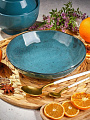 Тарелка суповая, керамика, 22 см, круглая, Stone Turquoise, Domenik, TDP572/DMD053