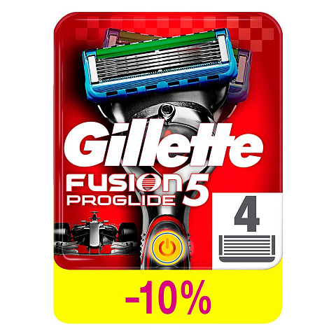 Сменные кассеты для бритв Gillette, Fusion ProGlide Power, для мужчин, 4 шт