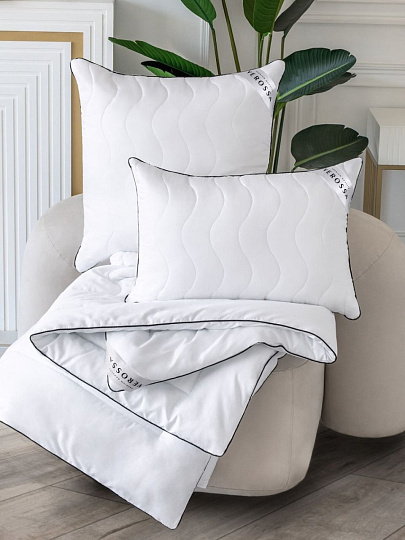 Подушка 50 х 70 см, 50% визкоза, 50% полиэстер, Шелк, чехол 100% хлопок, Verossa