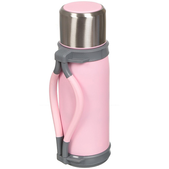 Термос нержавеющая сталь, 1.2 л, узкая горловина, Kamille, колба нержавеющая сталь, с ручкой, в ассортименте, 2015