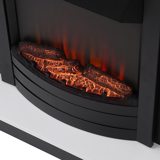 Электрокамин Bronx, Spark, белый с черным, Spark, эксклюзив, сборный портал