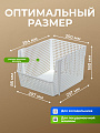 Корзина для хранения, 10 л, 25х29.4х18 см, прямоугольная, пластик, белая, Violet, Лофт, 850006 - фото 2