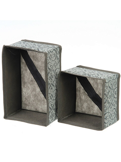 Кофр для хранения, спанбонд, твердые стенки, 6 шт, серый, с рисунком, ВС-222-19138