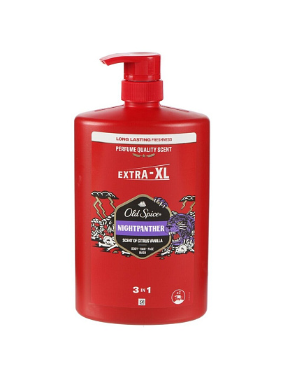 Гель для душа и шампунь Old Spice, Nightpanther, для мужчин, 1 л, 3 в 1