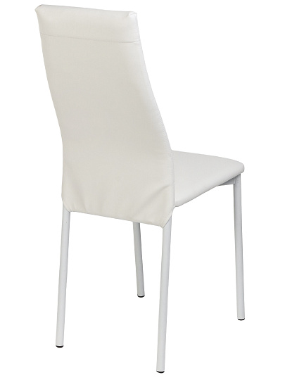 Стул 400х360х460 мм, белый на белом матовом, сиденье квадратное, на металлических ножках, Джокер NEO