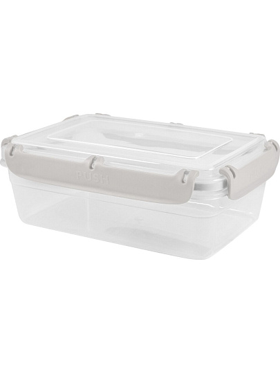 Контейнер пищевой пластик, 0.8 л, 17.9х12.6х6.9 см, пепельный жемчуг, прямоугольный, Plast team, Bergen, PT104310024