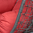 Качели садовые Кокон RS8087-2 темно-серый ротанг с красной подушкой - фото 2