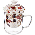 Кружка стеклянная с ситом Lefard &amp;quot;ежевика&amp;quot; 400 мл., 104-861