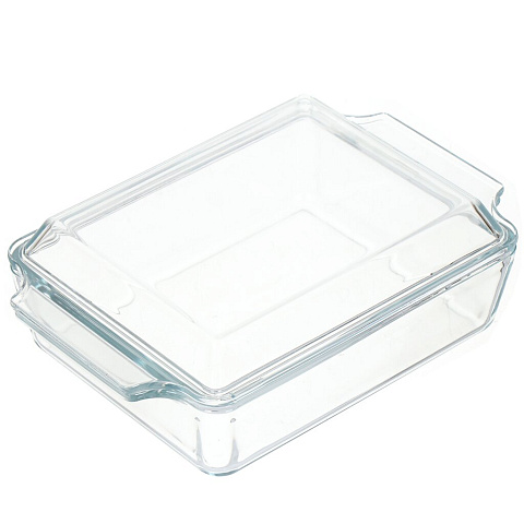 Форма для запекания стекло, 1.5 л, прямоугольная, с крышкой, Y4-3578