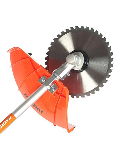 Триммер бензиновый, Patriot, PT 555, 3 л.с., 52 куб.см, 2210 Вт, U-ручка, леска/нож, неразборный вал