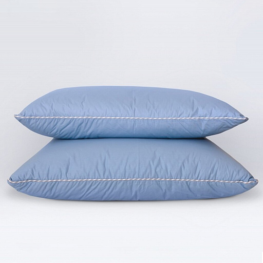 Подушка 68 х 68 см, пух 70%, перо 30%, Для мужчин, чехол 100% хлопок, кант, упругая, Kariguz, МПДм12-5