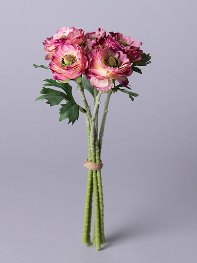 Цветочный букет искусственный Ранункулюс, декоративный, 31 см, 287-520