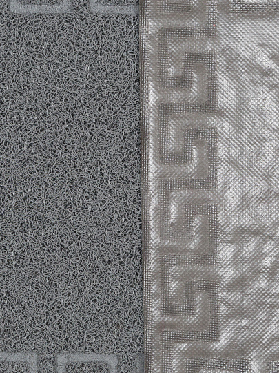 Коврик придверный, 60х90 см, прямоугольный, резина, серый, Spongy Меандр, Sunstep, 38-321