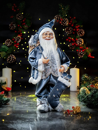 Фигурка декоративная полиэстер, Дед Мороз, 45 см, Y4-7431