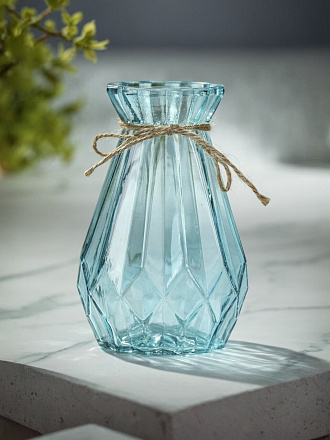 Ваза стекло, настольная, 14.5 см, Y6-7197, в ассортименте