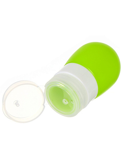 Флакон для путешествий 38мл, пластик, силикон, T2022-HT059, круглый, в ассортименте