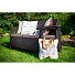 Диван садовый 3-местный, пластик, Corfu Triple Love Seat Max, 182х70х79 см, коричневый, подушка серая, 17197959РКС - фото 2