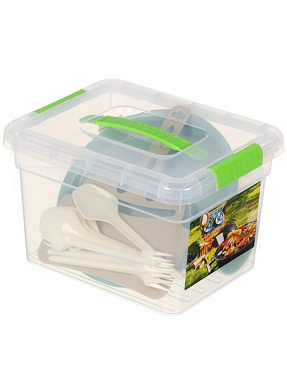 Набор для пикника на 4 персоны, 20 предметов, в ассортименте, Sparkplast, IS 5422