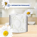 Туалетная бумага Zewa, Deluxe Ромашка, 3 слоя, 4 шт, 17 м, с втулкой, белая - фото 3