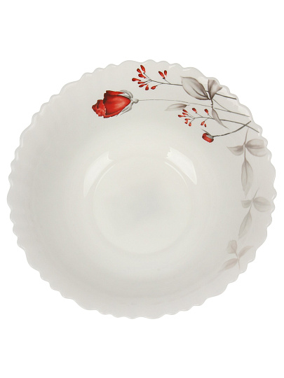 Салатник стеклокерамика, круглый, 24х6.5 см, 1500 мл, низкий, Вероника, Daniks, LHDW95/220303