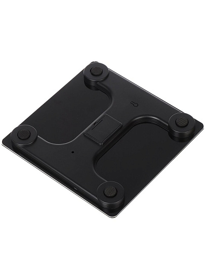 Весы напольные электронные, Rion, BB-701-1, стекло, до 180 кг, Bluetooth, LCD-дисплей, черные