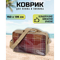 Коврик для пикника 135х150 см, акрил, с сумкой, Green Days, Клетка, CA3310-AF715.02, красный