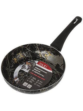 Сковорода алюминий, 24 см, антипригарное покрытие, Vari, Laurent, черный мрамор, LART23124