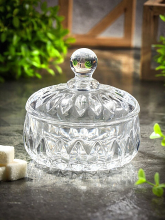 Сахарница 290 мл, стекло, 10.7х10.7 см, Лотос, Y4-5381