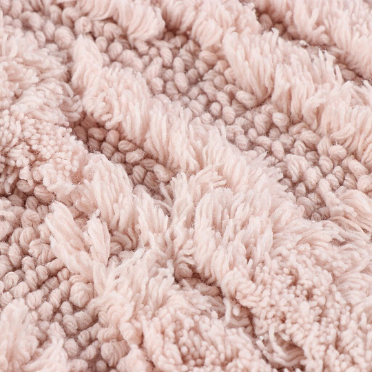 Коврик для ванной, 0.6х0.9 м, 100% хлопок, коралловый, Karteks, 1025/60.04, однотонный