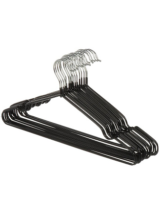 Вешалки-плечики для одежды, 40 см, 20 шт, металлические, черные, Марья Искусница