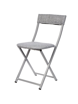 Стул 515х405х780 мм, серый/хром, сиденье квадратное, рогожка, Модуль, Эмин