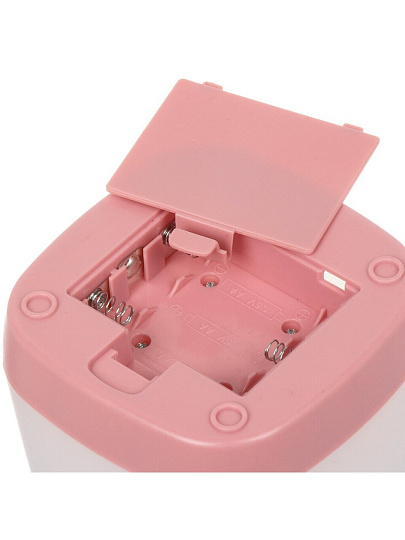 Фонарь кемпинговый, металл, пластик, розовый, 3 режима, 5 Вт, STX001-2