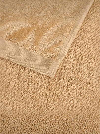 Набор полотенец кухонных 2 шт, 30х50 см, махровый, 100% хлопок, 400 г/м2, Silvano, Листья, бежевый, Узбекистан