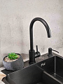Смеситель для кухни, РМС, с картриджем, черный, SUS124BL-017F - фото 3